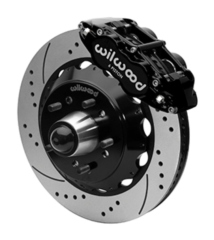 WIL Superlite Brake Kit - Wilwood 88-98 GMC C1500 Forged Narrow Superlite 6R Big Brake Front Brake Kit (Hub) - Black Powder