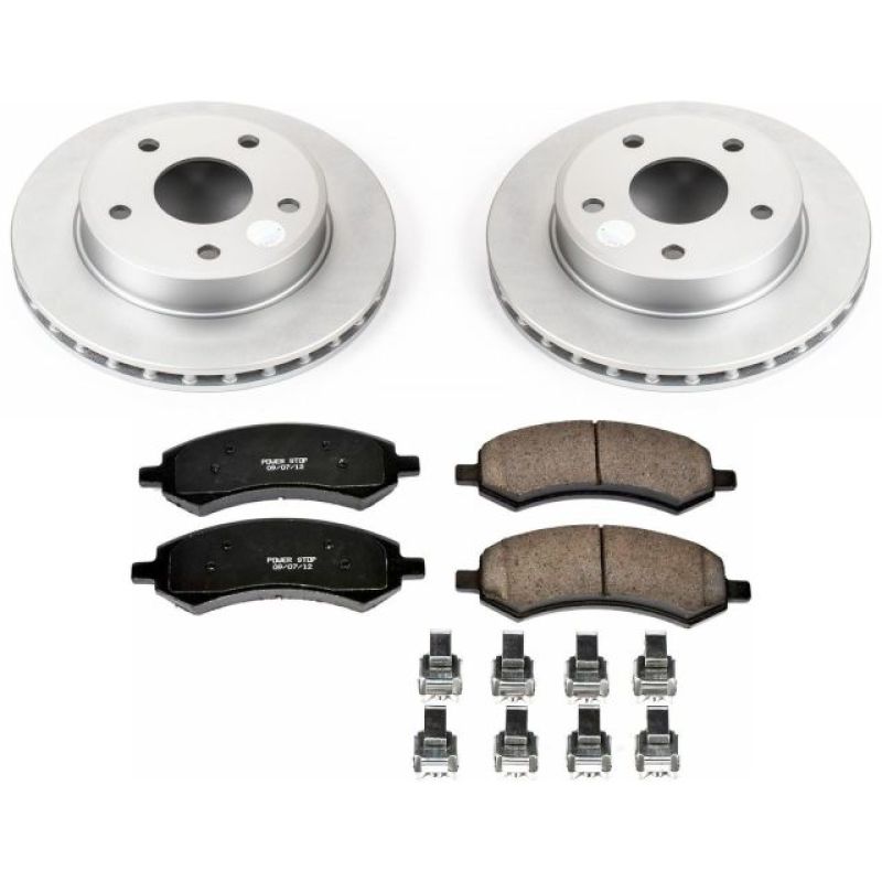 PSB Z17 Evolution Coated Kit - Power Stop 05-10 Dodge Dakota Front Z17 Evolution Geomet Coated Brake Kit