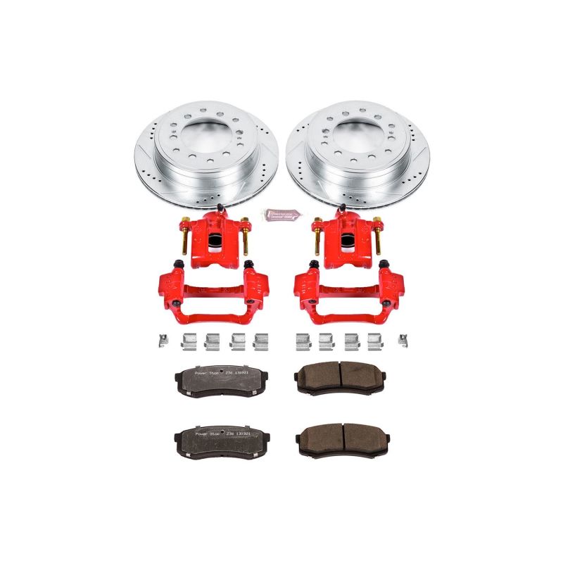 PSB Z36 Truck & Tow Kit w/Cals - Power Stop 10-19 Lexus GX460 Rear Z36 Truck & Tow Brake Kit w/Calipers