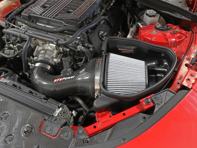AFE Track Series Intake - aFe 17-12 Chevrolet Camaro ZL1 (6.2L-V8) Track Series Carbon Fiber CAI System w/ Pro-DRY S Filters