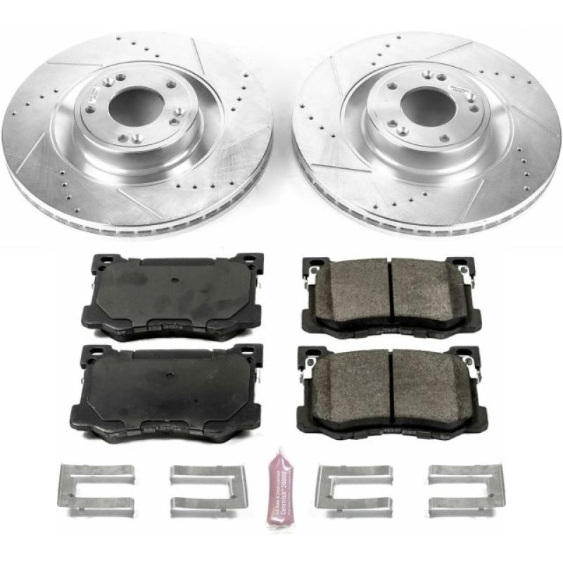 PSB Z23 Evolution Kit - Power Stop 15-16 Hyundai Genesis Front Z23 Evolution Sport Brake Kit