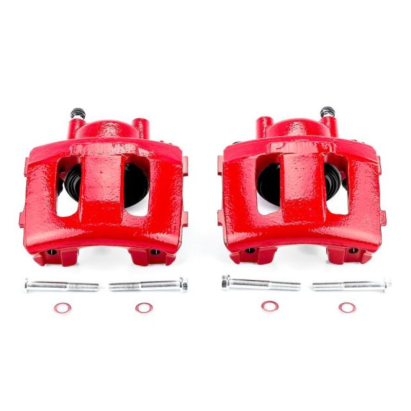PSB Red Calipers - Power Stop 90-01 Jeep Cherokee Front Red Calipers w/o Brackets - Pair