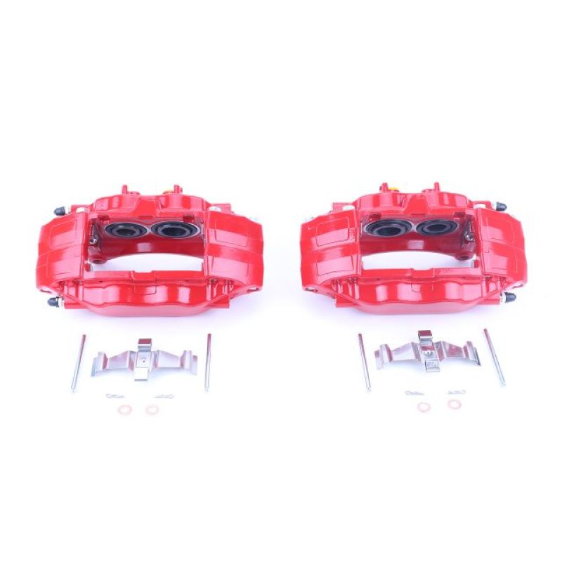 PSB Red Calipers - Power Stop 04-14 Subaru Impreza Front Red Calipers w/o Brackets - Pair