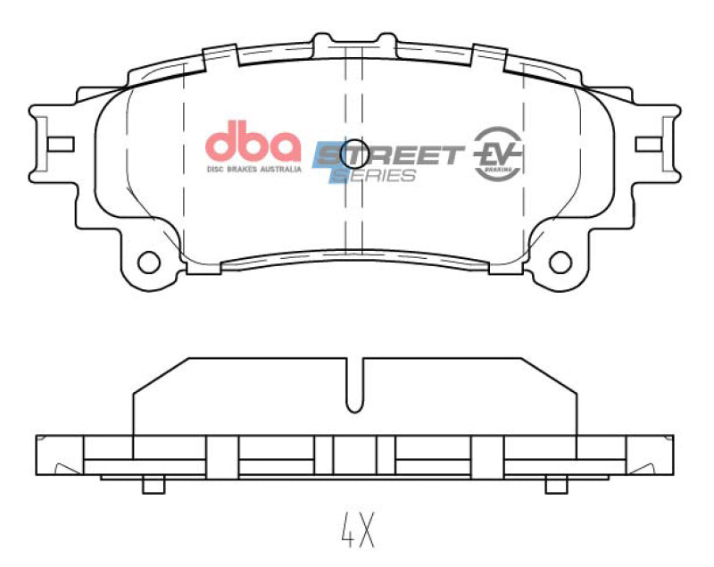 DBA Street Series Brake Pads - DBA 16-18 Lexus GS200t (Excl F Sport) Rear SSEV Street Series Brake Pads