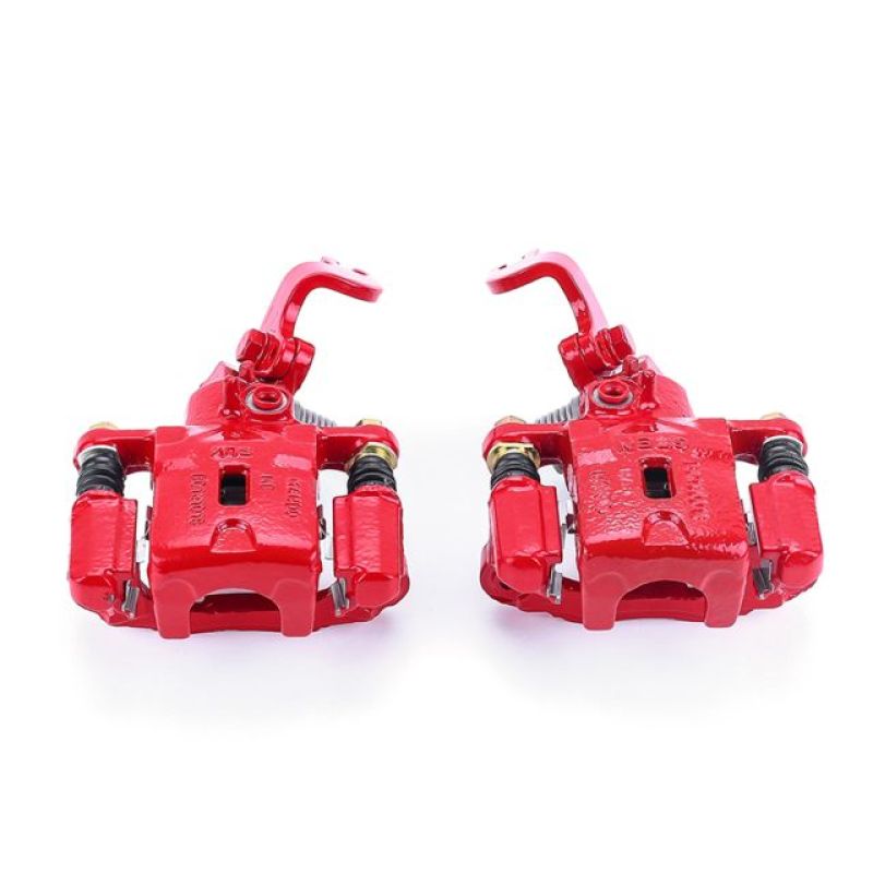 PSB Red Calipers - Power Stop 05-06 Hyundai Elantra Rear Red Calipers w/Brackets - Pair