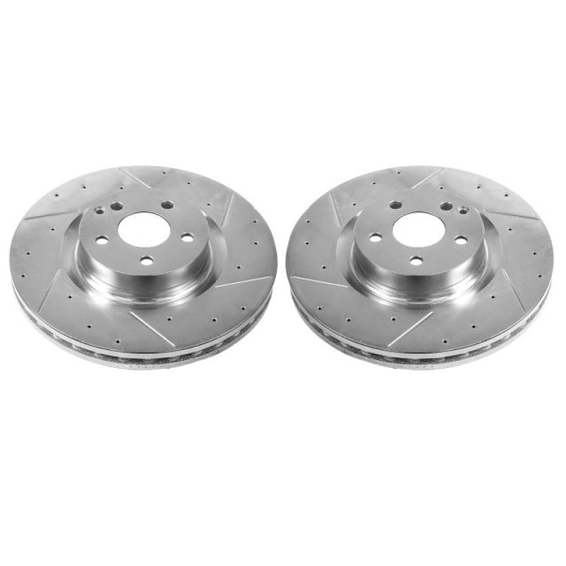 PSB Evolution Drill/Slot Rotor - Power Stop 12-16 Mercedes-Benz C250 Front Evolution Drilled & Slotted Rotors - Pair