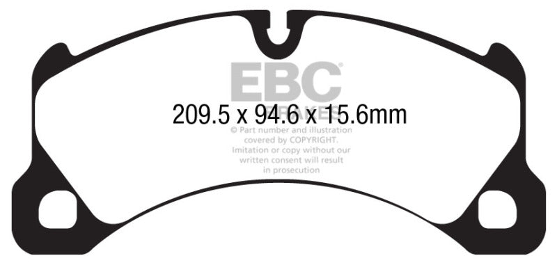 EBC Yellowstuff Brake Pad Sets - EBC 10+ Porsche Cayenne 3.6 Yellowstuff Front Brake Pads