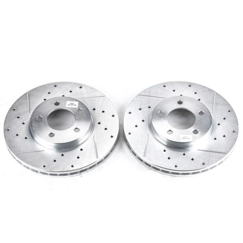 PSB Evolution Drill/Slot Rotor - Power Stop 96-99 Ford Taurus Front Evolution Drilled & Slotted Rotors - Pair