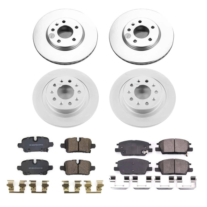 PSB Z17 Evolution Coated Kit - Power Stop 2020 Chevrolet Malibu Front & Rear Z17 Coated Brake Kit