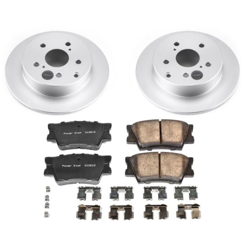 PSB Z17 Evolution Coated Kit - Power Stop 09-10 Pontiac Vibe Rear Z17 Evolution Geomet Coated Brake Kit