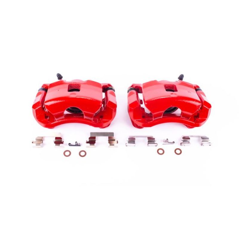 PSB Red Calipers - Power Stop 07-10 Chevrolet Cobalt Front Red Calipers w/Brackets - Pair