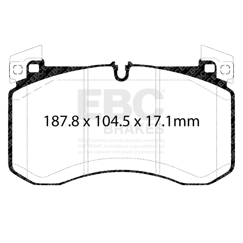 EBC Yellowstuff Brake Pad Sets - EBC 2018+ Mercedes-Benz G63 AMG (BM463) 4.0TT Yellowstuff Front Brake Pads