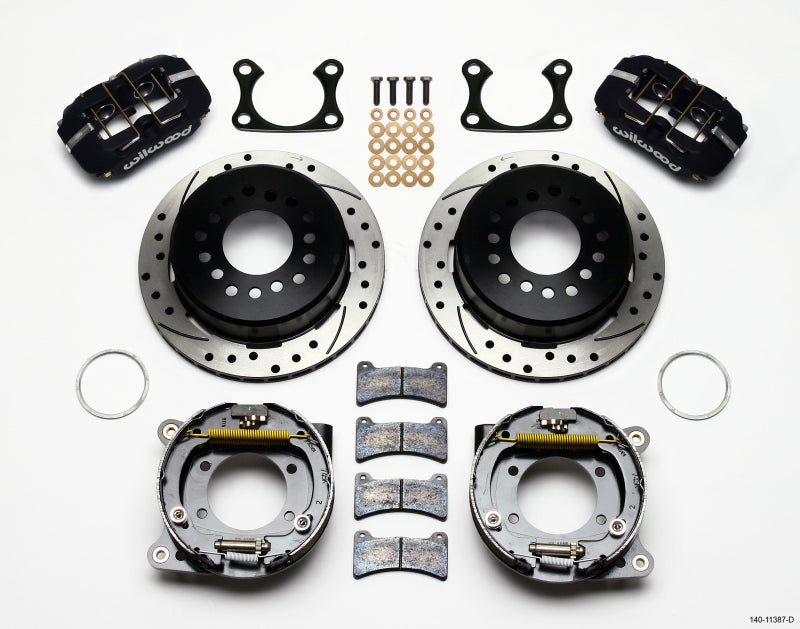 WIL Dynapro Brake Kit - Wilwood Dynapro Low-Profile 11.00in P-Brake Kit Drilled Big Ford 2.36in Offset