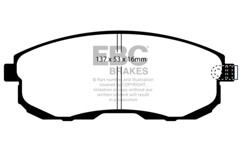 EBC Redstuff Brake Pad Sets - EBC 02-03 Infiniti G20 2.0 Redstuff Front Brake Pads