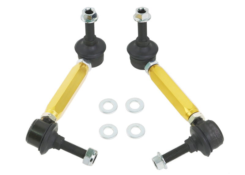 WL Sway Bar Links - Whiteline Universal Sway Bar End Link Kit - 130-155mm Heavy Duty Adjustable - 10mm Ball Studs