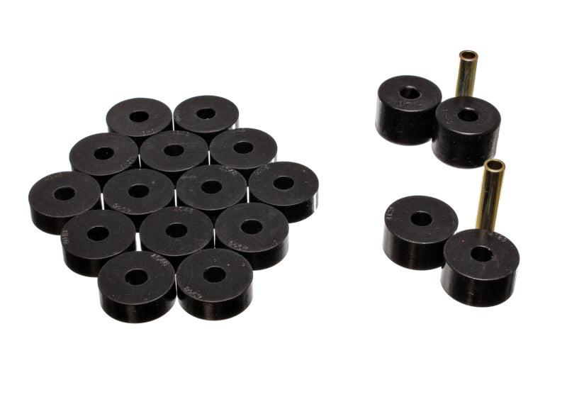 ES Body Mounts - Black - Energy Suspension 74-75 Jeep CJ5/CJ7/CJ8 Scrambler Black Body (Cab) Mount Set
