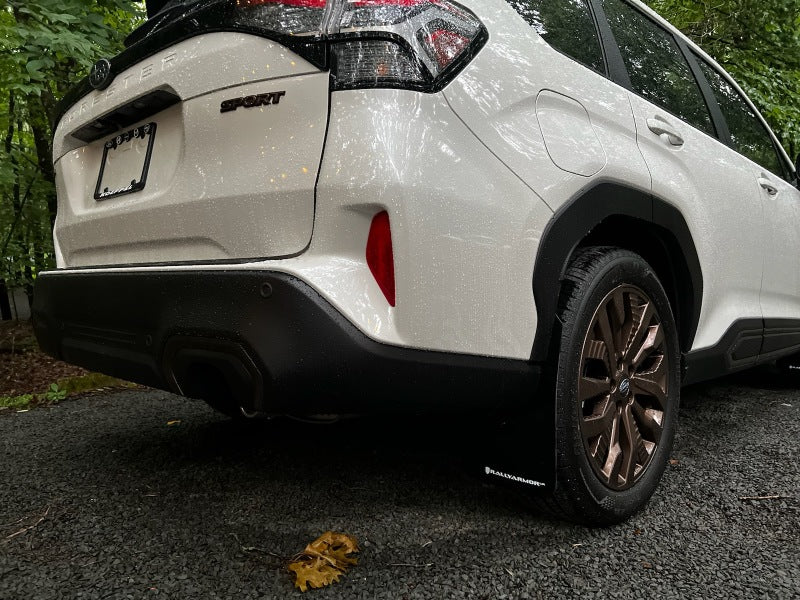 RAL UR Blk Flap/Rd Logo - Rally Armor 25-26 Subaru Forester & Hybrid Black UR Mud Flap w/Red Logo