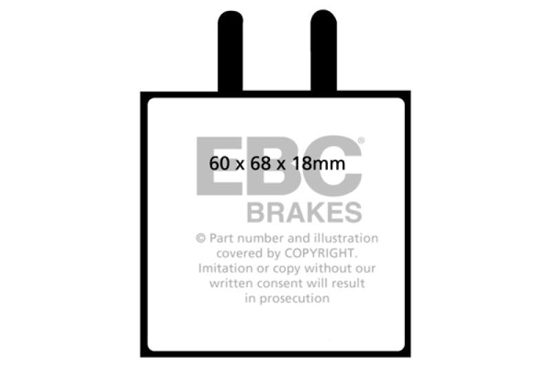 EBC Redstuff Brake Pad Sets - EBC 63-68 Ferrari 330 4 Redstuff Front Brake Pads
