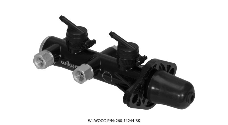 WIL Master Cylinder - Wilwood Tandem Remote Master Cylinder - 1 1/8in Bore Black