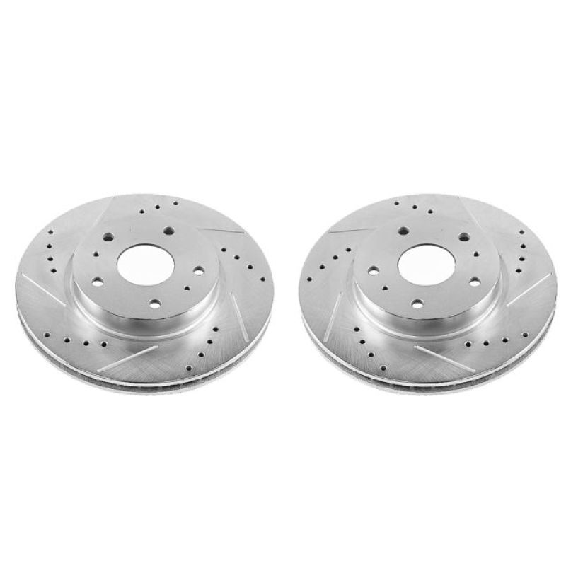 PSB Evolution Drill/Slot Rotor - Power Stop 07-13 Suzuki SX4 Front Evolution Drilled & Slotted Rotors - Pair