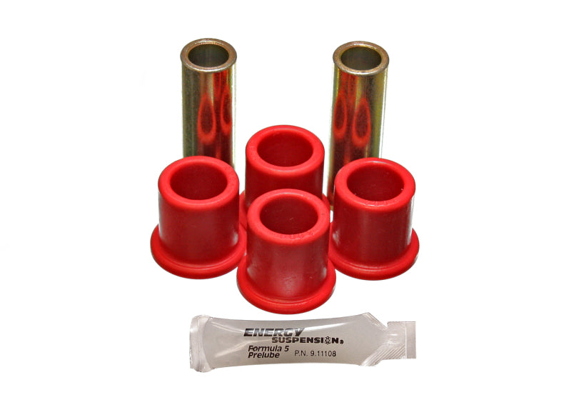 ES Spring/Shackle Bush - Red - Energy Suspension 82-96 Ford F100/F150 2WD Red Rear Frame Shackle Bushing Set
