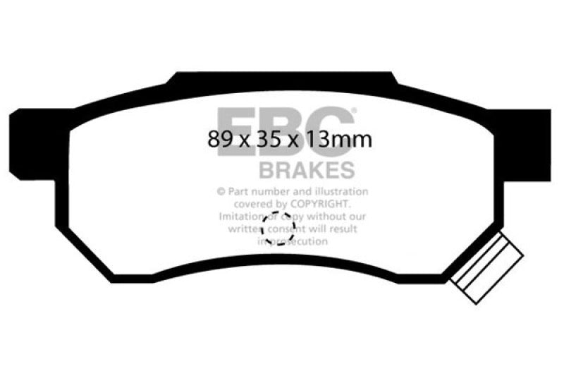 EBC Greenstuff Brake Pad Sets - EBC 92-94 Acura Integra 1.7 Vtec Greenstuff Rear Brake Pads