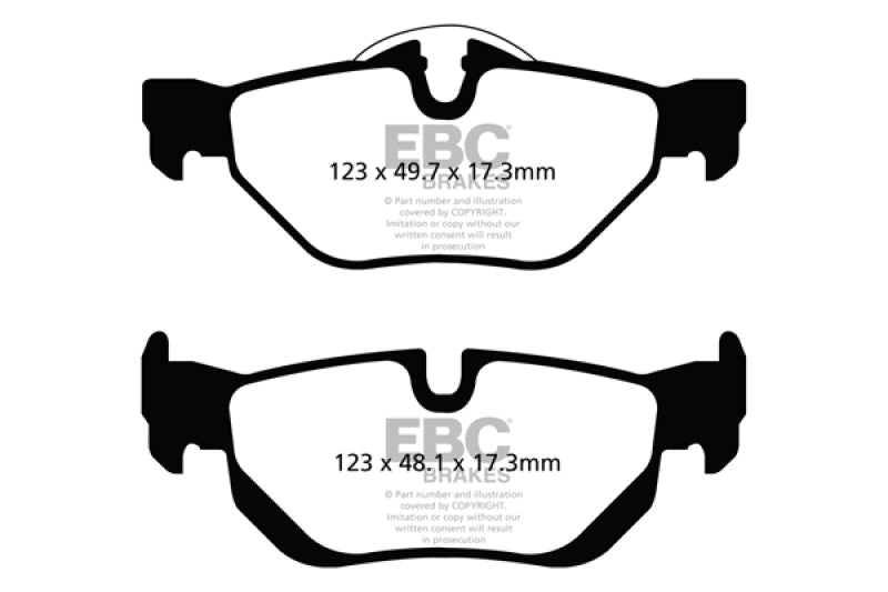 EBC Redstuff Brake Pad Sets - EBC 13+ BMW X1 2.0 Turbo (28i) Redstuff Rear Brake Pads