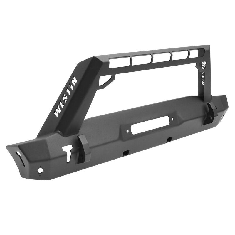 WES Snyper Stubby Bumpers - Westin 18-19 Jeep Wrangler JL WJ2 Stubby Front Bumper - Textured Black