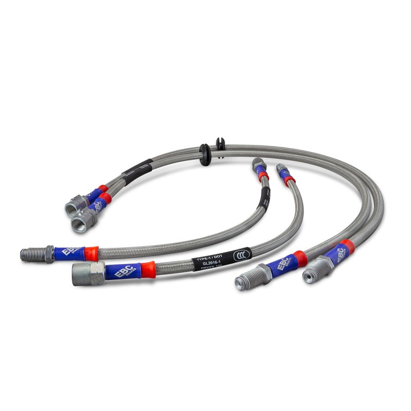 EBC Brake Line Kits - EBC 94-96 BMW 840 4.0L Stainless Steel Brake Line Kit