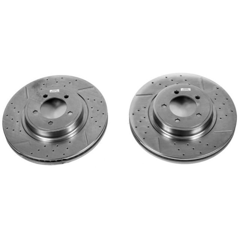 PSB Evolution Drill/Slot Rotor - Power Stop 03-05 Lincoln Aviator Front Evolution Drilled & Slotted Rotors - Pair