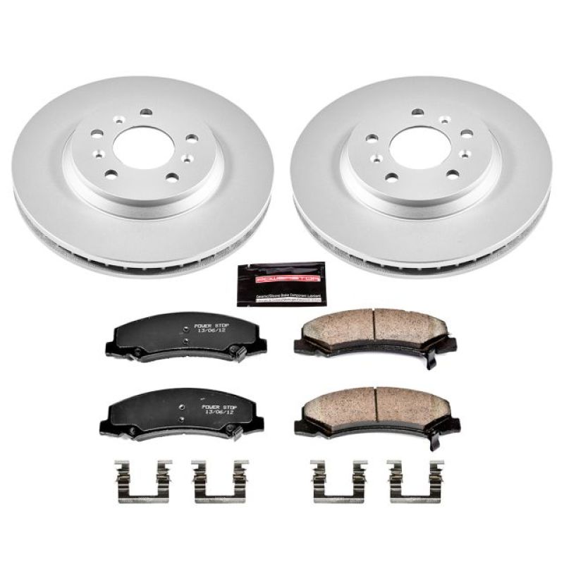 PSB Z17 Evolution Coated Kit - Power Stop 06-11 Buick Lucerne Front Z17 Evolution Geomet Coated Brake Kit