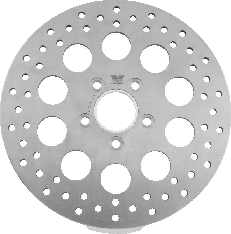TWP Brake Rotors - Twin Power 84-17 Big Twin Exc 08-17 FLH FLT Rear 11.5 Solid Rotor Holes