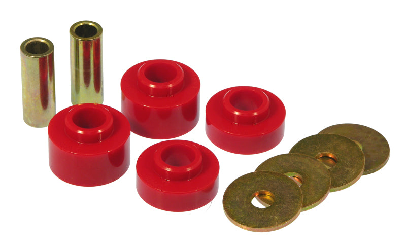 PRO Transmission Mounts - Red - Prothane 99-04 Ford Cobra IRS Front Diff Bushings - Red