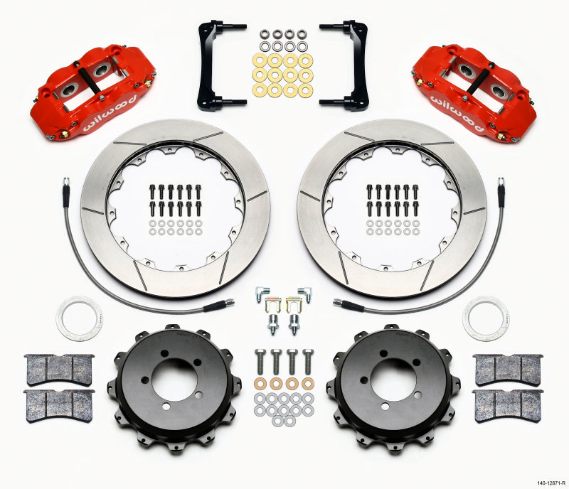 WIL Superlite Brake Kit - Wilwood Narrow Superlite 4R Rear Kit 12.88in Red 2012-Up Toyota / Scion FRS w/Lines