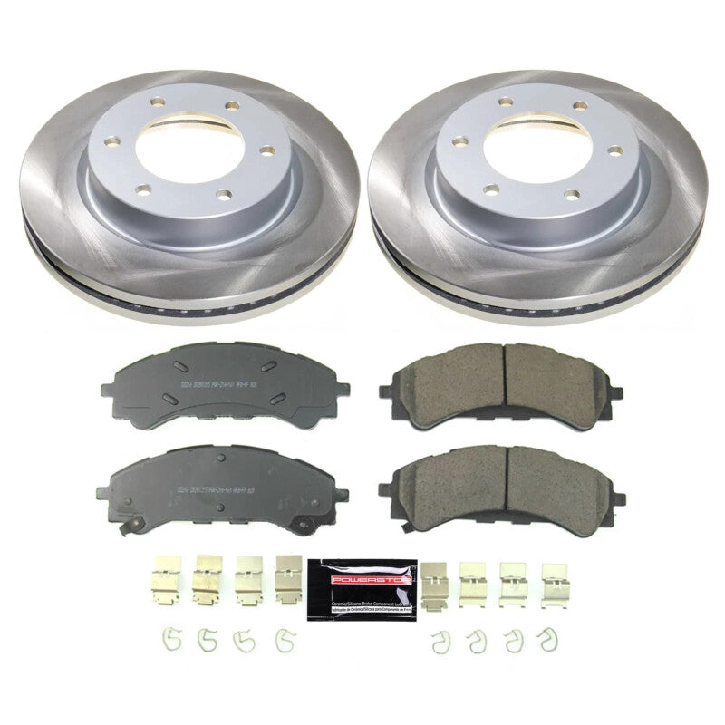 PSB Semi-Coated Rotor Kits - Power Stop 19-22 Ford Ranger Front Semi-Coated Rotor Kit