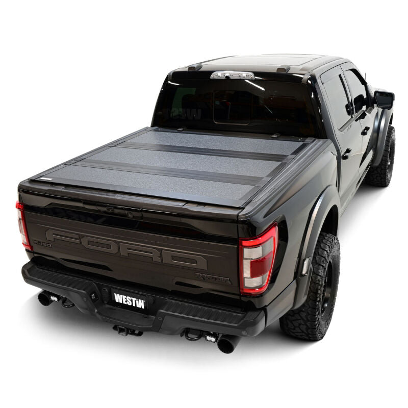 WES Hard Tri-Fold Tonneau Covers - Westin 15-26 Ford F-150 5ft. 7in. Bed Hard Tri-Fold Tonneau Cover - Black