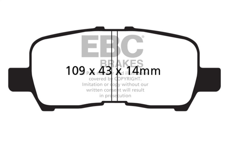 EBC Redstuff Brake Pad Sets - EBC 05-09 Buick Allure (Canada) 3.6 Redstuff Rear Brake Pads