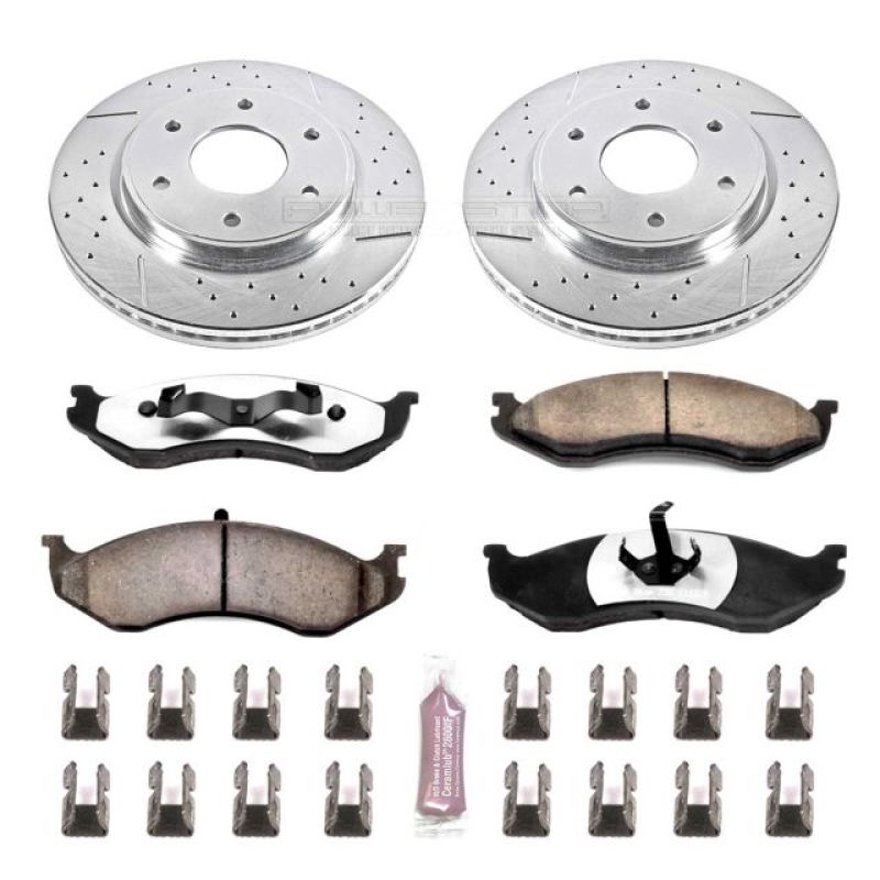 PSB Z36 Truck & Tow Kit - Power Stop 90-99 Jeep Cherokee Front Z36 Truck & Tow Brake Kit