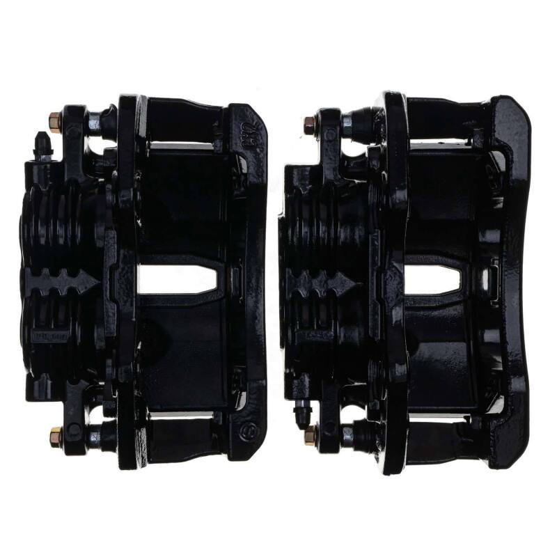 PSB Black Calipers - Power Stop 02-06 Cadillac Escalade Rear Black Caliper - Pair w/Bracket