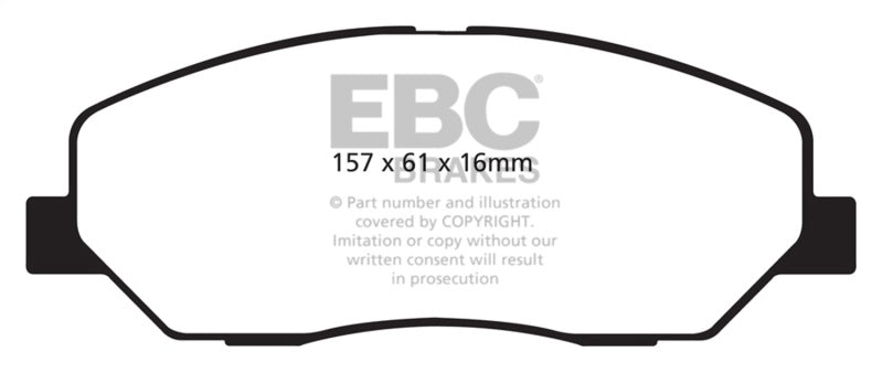 EBC Ultimax2 Brake Pad Sets - EBC 08-10 Hyundai Genesis 3.8 Ultimax2 Front Brake Pads