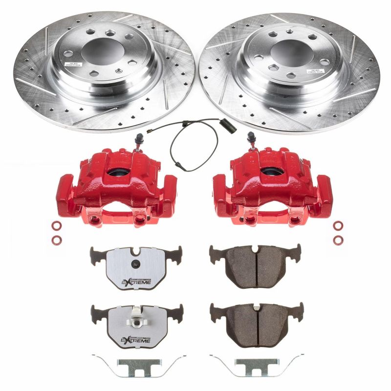 PSB Z26 Street Kit w/Cals - Power Stop 1995 BMW 740i Rear Z26 Street Warrior Brake Kit w/Calipers