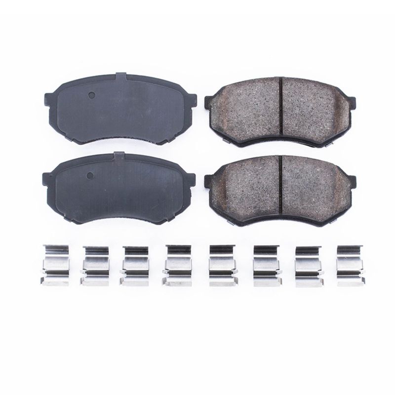 PSB Z17 Evolution Brake Pads - Power Stop 88-91 Mazda 929 Front Z17 Evolution Ceramic Brake Pads w/Hardware