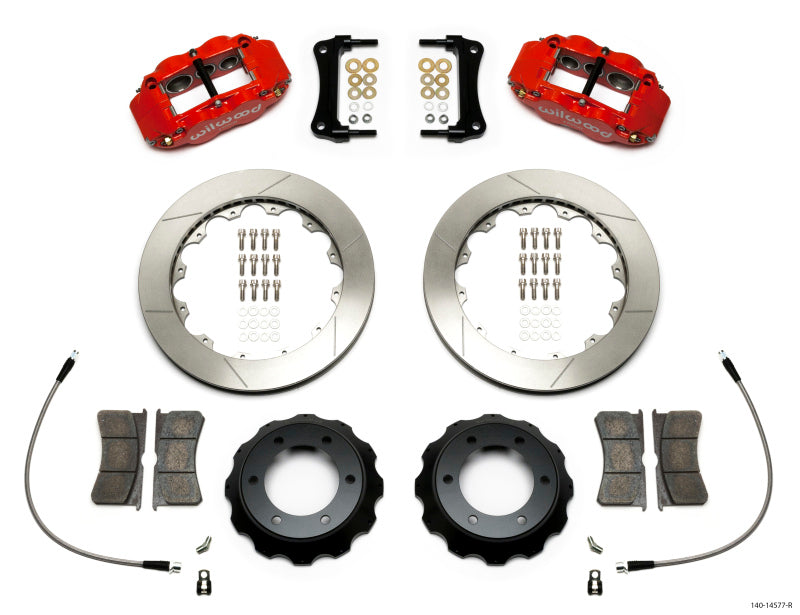 WIL Superlite Brake Kit - Wilwood Narrow Superlite Red 6R Front Kit 12.88in Slotted Rotor w/ Lines 05-15 Toyota Tacoma