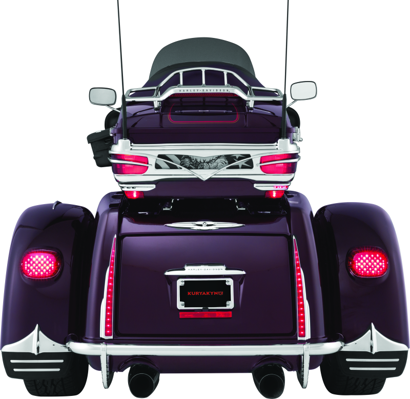 KUR Mud Flaps - Kuryakyn Rear Mud Flaps For Trikes Chrome