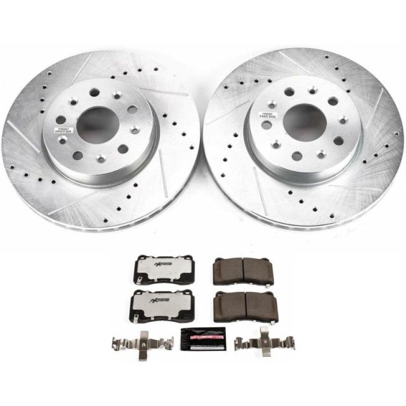 PSB Z26 Street Warrior Kit - Power Stop 16-18 Cadillac CT6 Front Z26 Street Warrior Brake Kit