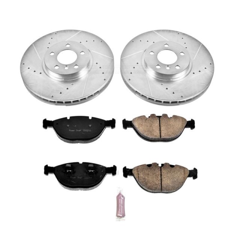 PSB Evolution Drill/Slot Rotor - Power Stop 05-06 BMW X5 Front Z23 Evolution Brake Kit