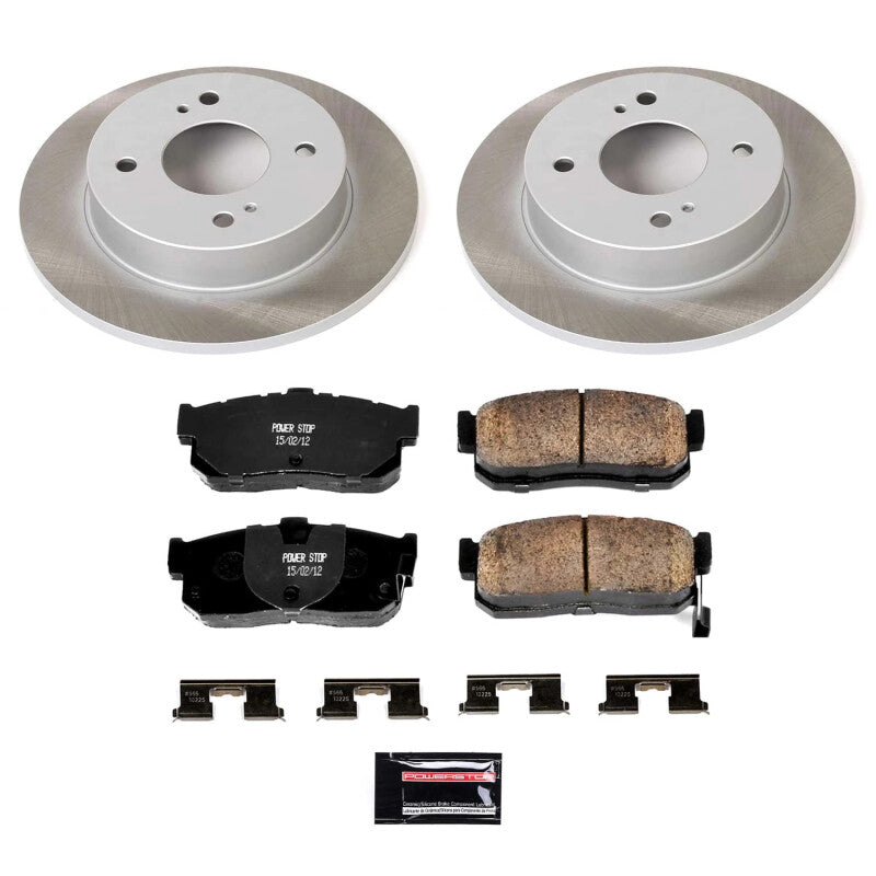 PSB Semi-Coated Rotor Kits - Power Stop 00-01 Nissan Sentra Rear Semi-Coated Rotor Kit