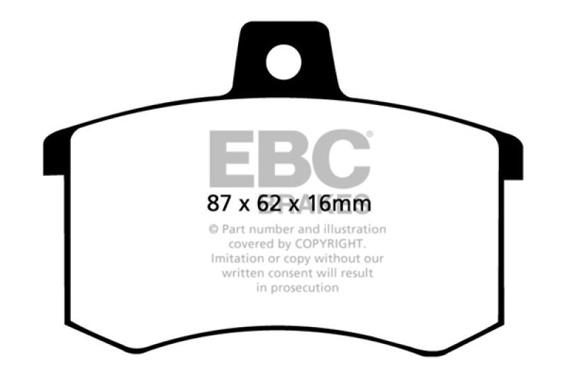 EBC Redstuff Brake Pad Sets - EBC 91-95 Alfa Romeo 164 2.0 Turbo Redstuff Rear Brake Pads