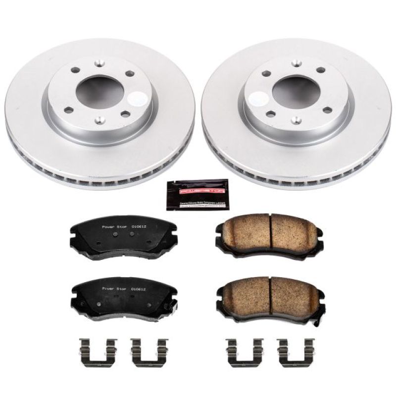 PSB Z17 Evolution Coated Kit - Power Stop 03-05 Hyundai Sonata Front Z17 Evolution Geomet Coated Brake Kit