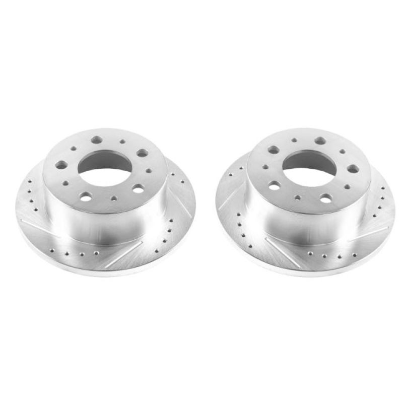 PSB Evolution Drill/Slot Rotor - Power Stop 14-19 Ram ProMaster 1500 Rear Evolution Drilled & Slotted Rotors - Pair